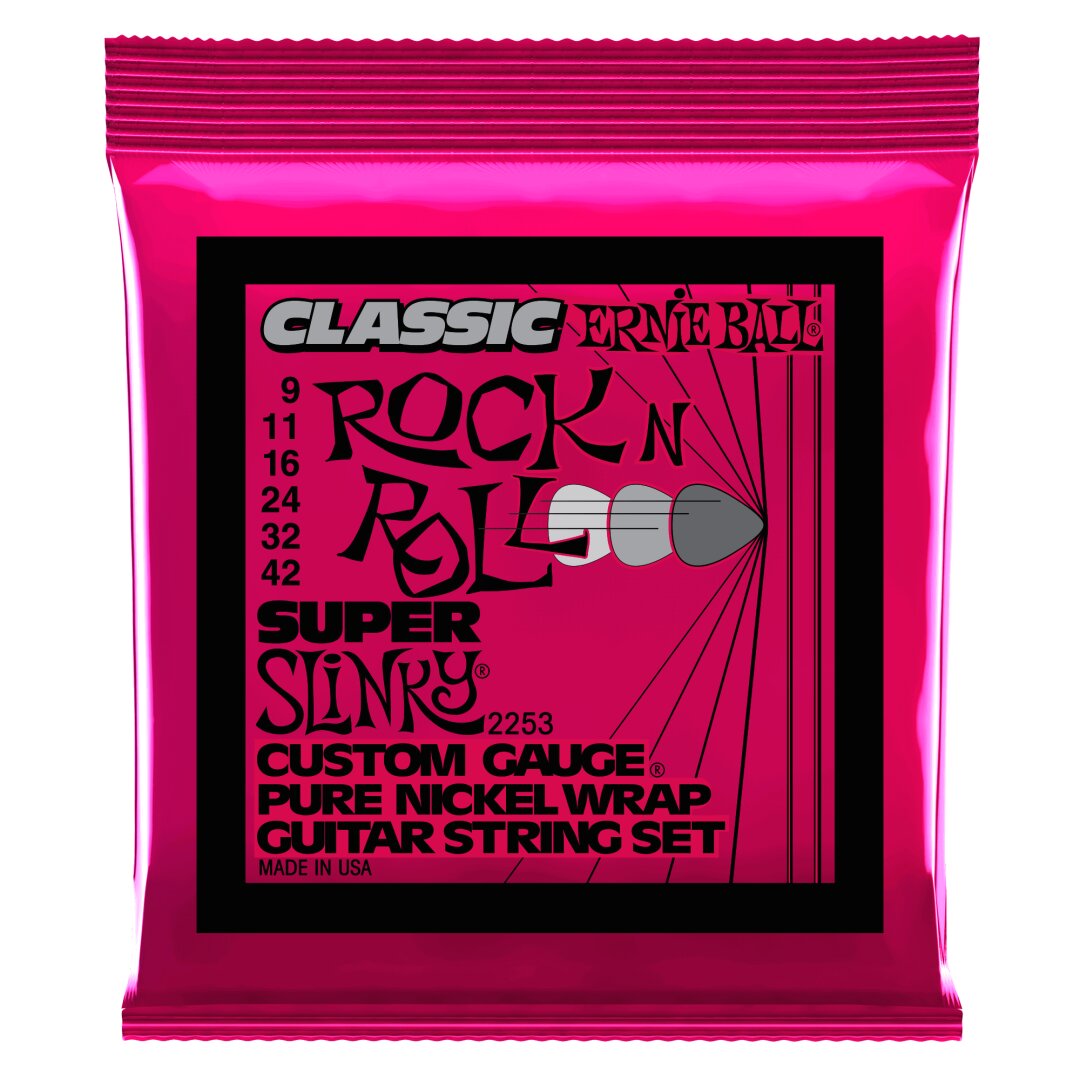 Super Slinky Classic Rock n Roll Pure Nickel Wrap Electric Guitar Stri