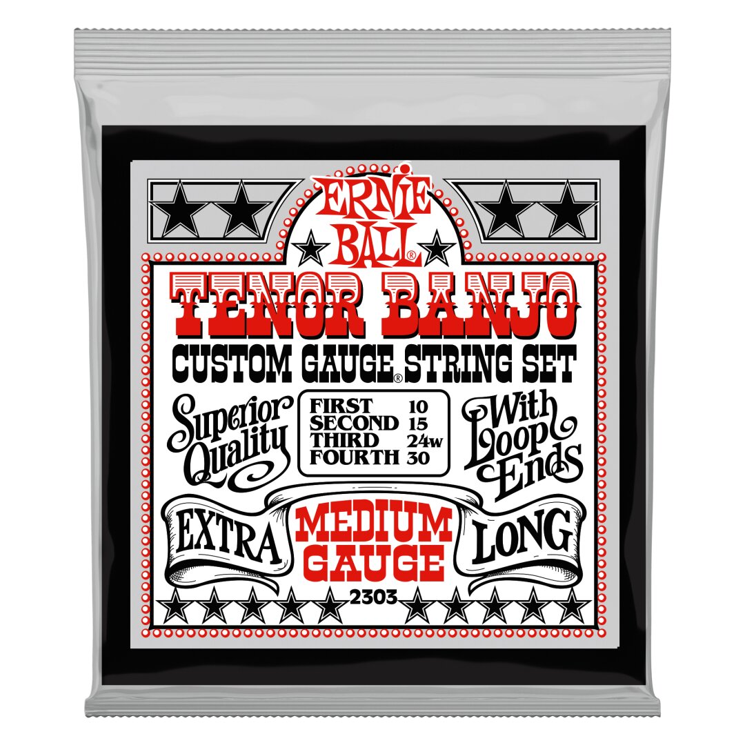 Medium Loop End Stainless Steel Tenor Banjo Guitar Strings - 10-30 Gau