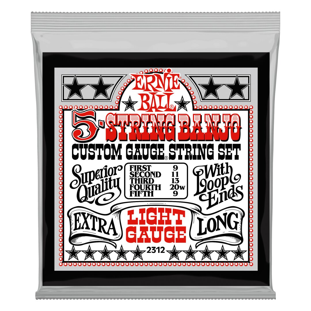 Light 5-String Loop End Stainless Steel Banjo Guitar Strings - 9-9 Gau