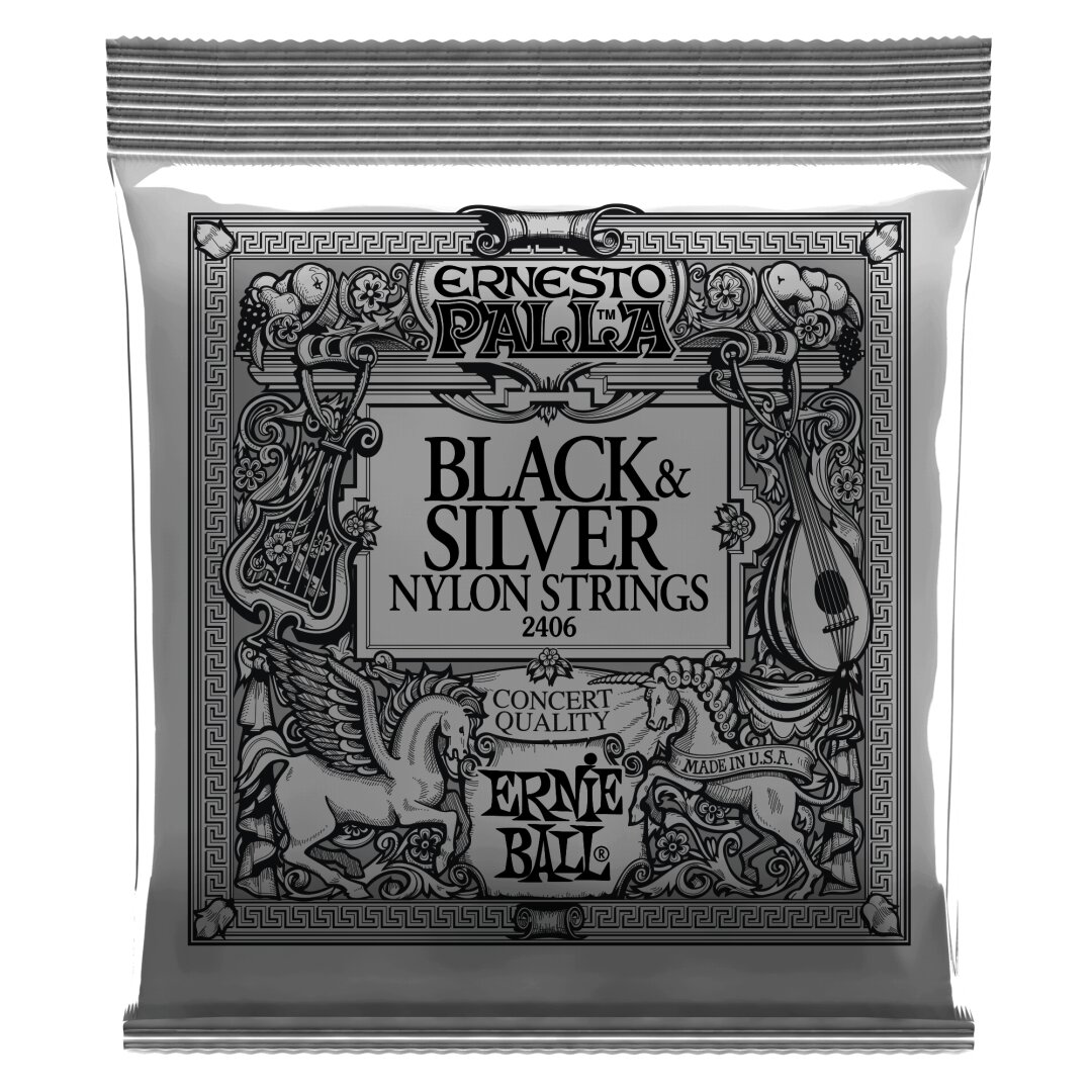Ernesto Palla Black & Silver Nylon Classical Guitar Strings