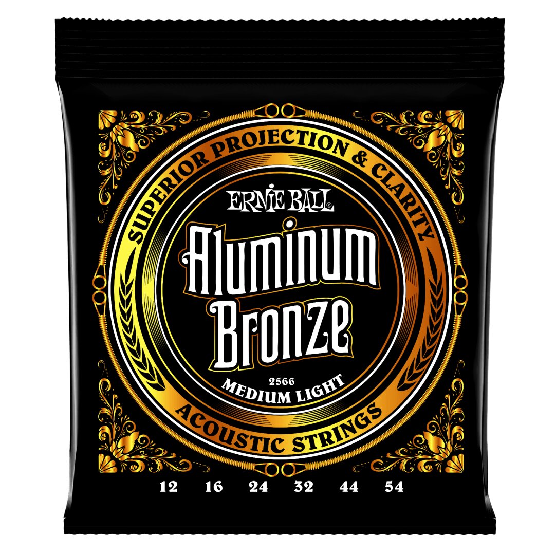Medium Light Aluminum Bronze Acoustic Guitar Strings - 12-54 Gauge