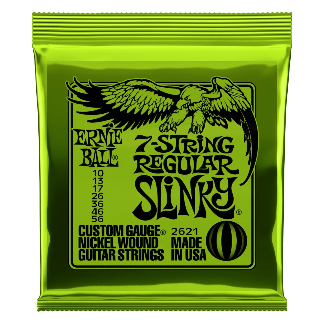 Regular Slinky 7-String Nickel Wound Electric Guitar Strings - 10-56 G