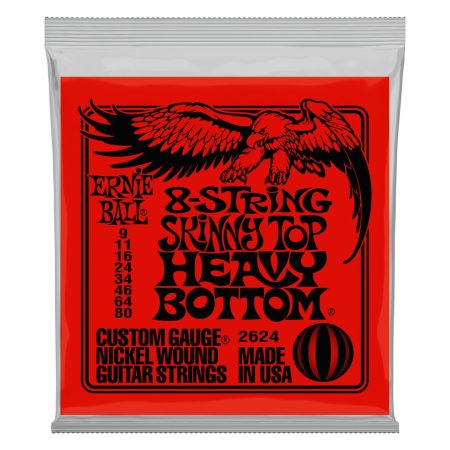 Skinny Top Heavy Bottom Slinky 8-String Electric Guitar Strings - 9-80