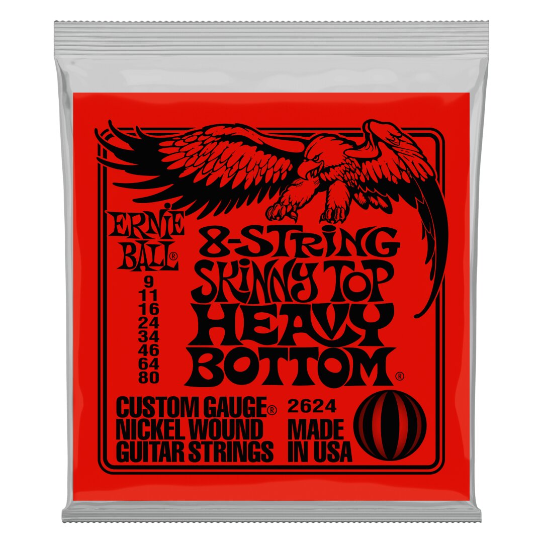 Skinny Top Heavy Bottom Slinky 8-String Electric Guitar Strings - 9-80