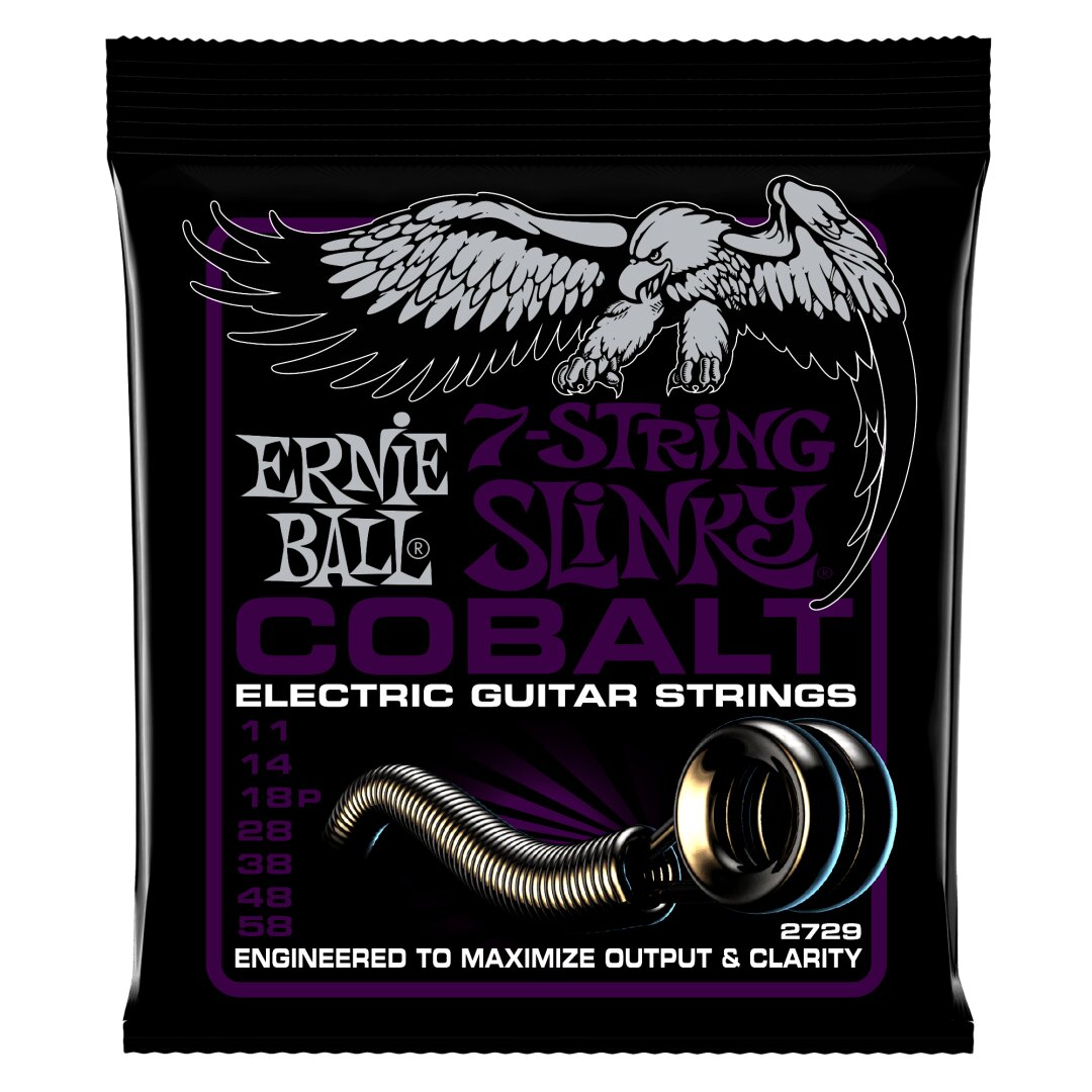 Power Slinky Cobalt 7-String Electric Guitar Strings - 11-58 Gauge