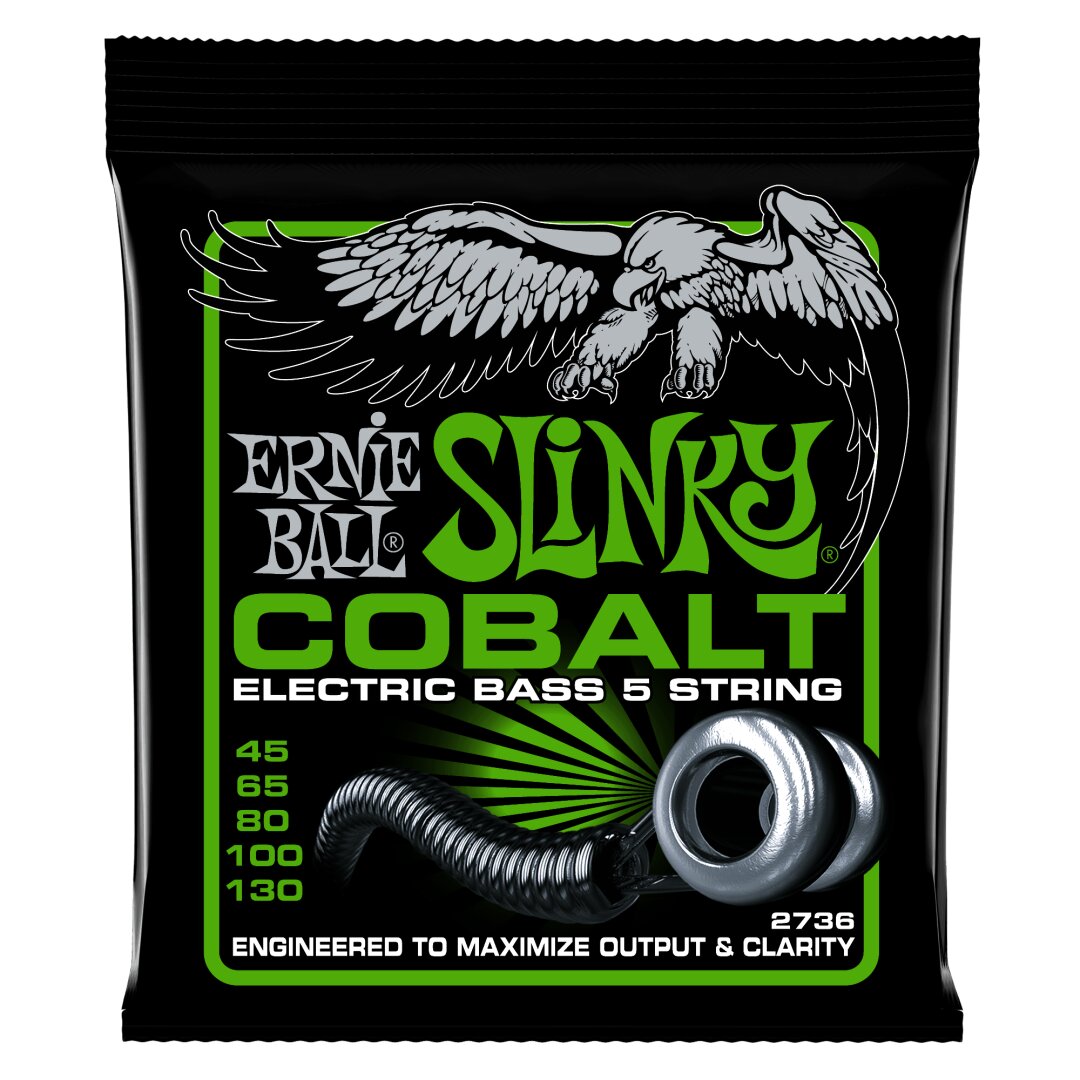 Bass 5 Slinky Cobalt Electric Bass Strings - 45-130 Gauge
