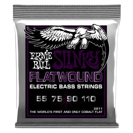 Power Slinky Flatwound Electric Bass Strings - 55-110 Gauge