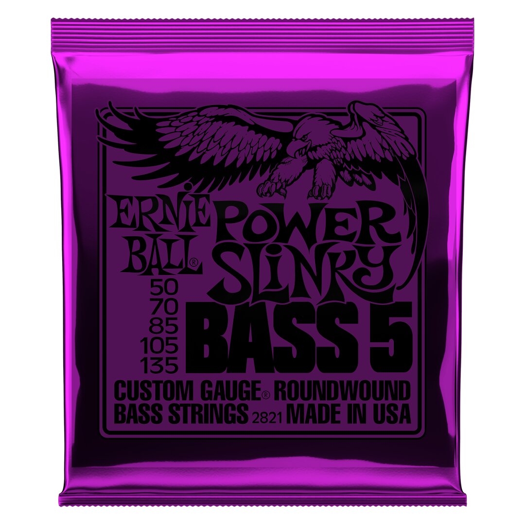 Power Slinky 5-String Nickel Wound Electric Bass Strings - 50-135 Gaug