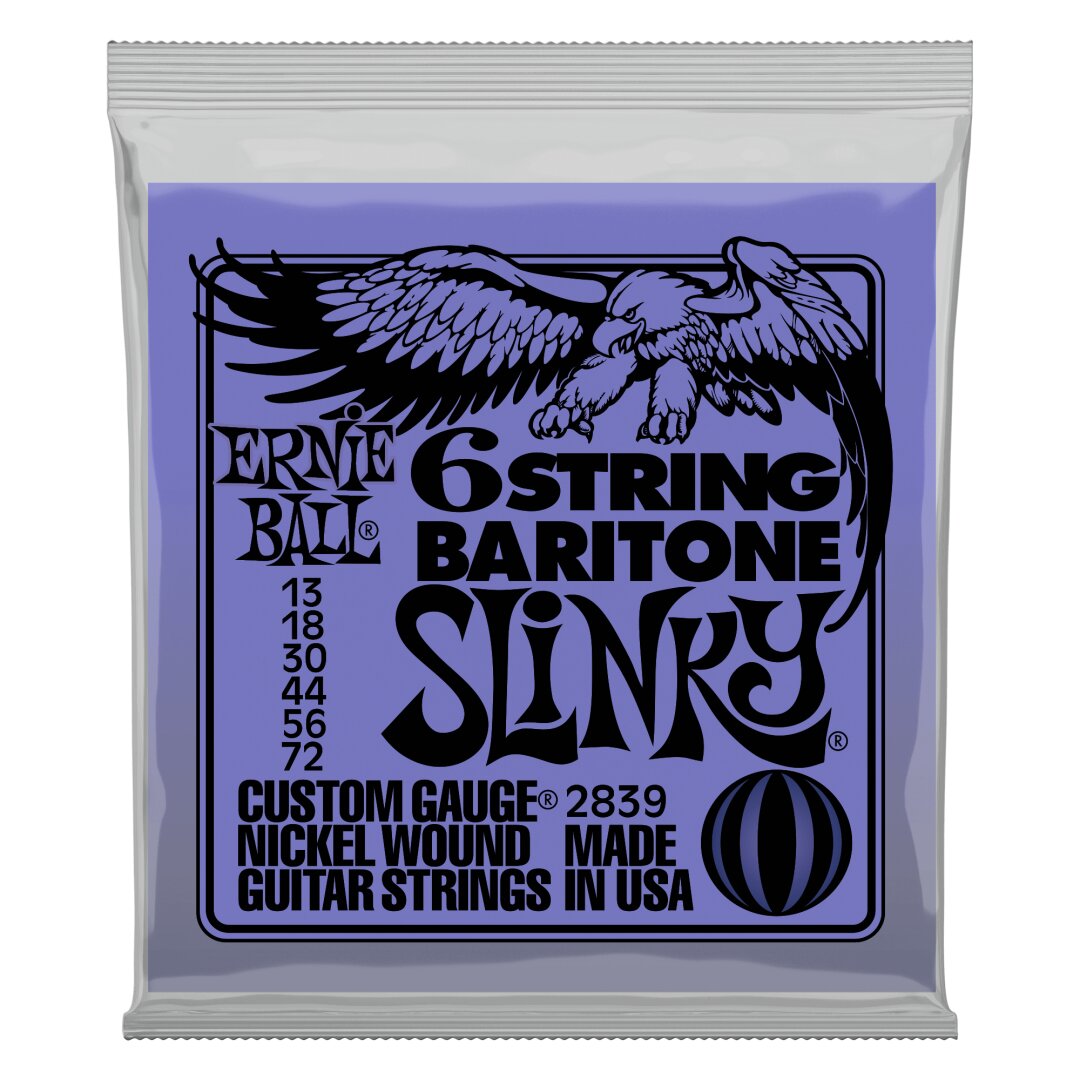 Slinky 6-String w/ small ball end 29 5/8 scale Baritone Guitar Strings