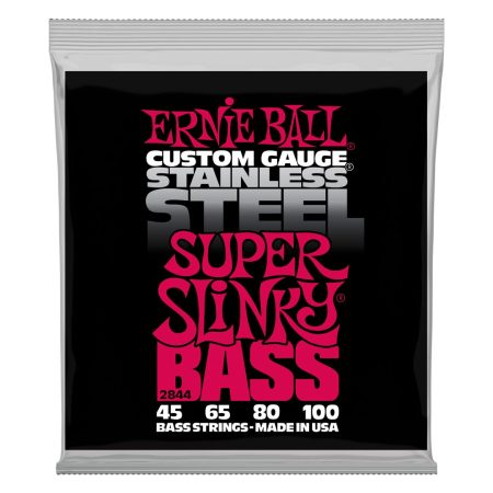 Super Slinky Stainless Steel Electric Bass Strings - 45-100 Gauge