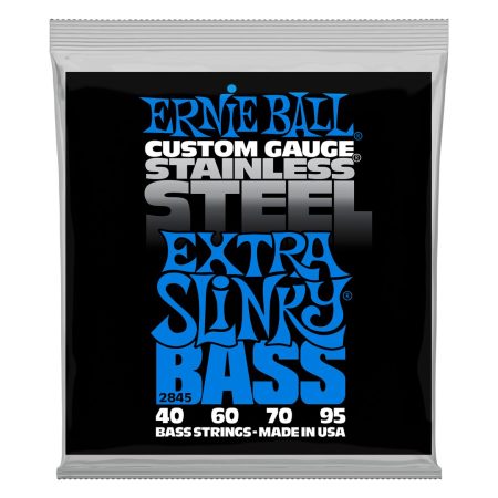 Extra Slinky Stainless Steel Electric Bass Strings - 40-95 Gauge