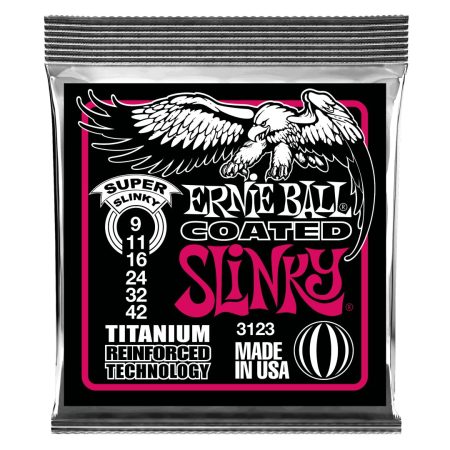 Super Slinky Coated Titanium RPS Electric Guitar Strings - 9-42 Gauge