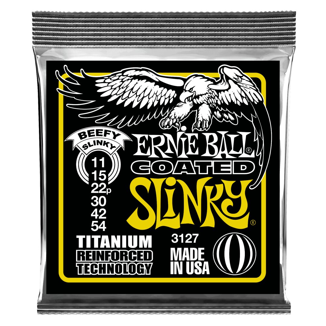 Beefy Slinky Coated Titanium RPS Electric Guitar Strings - 11-54 Gauge