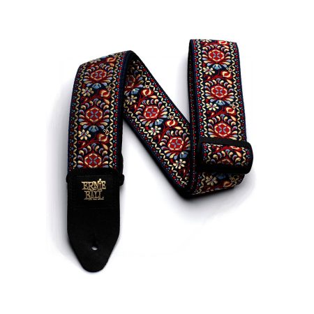 Royal Bloom Jacquard Guitar Strap