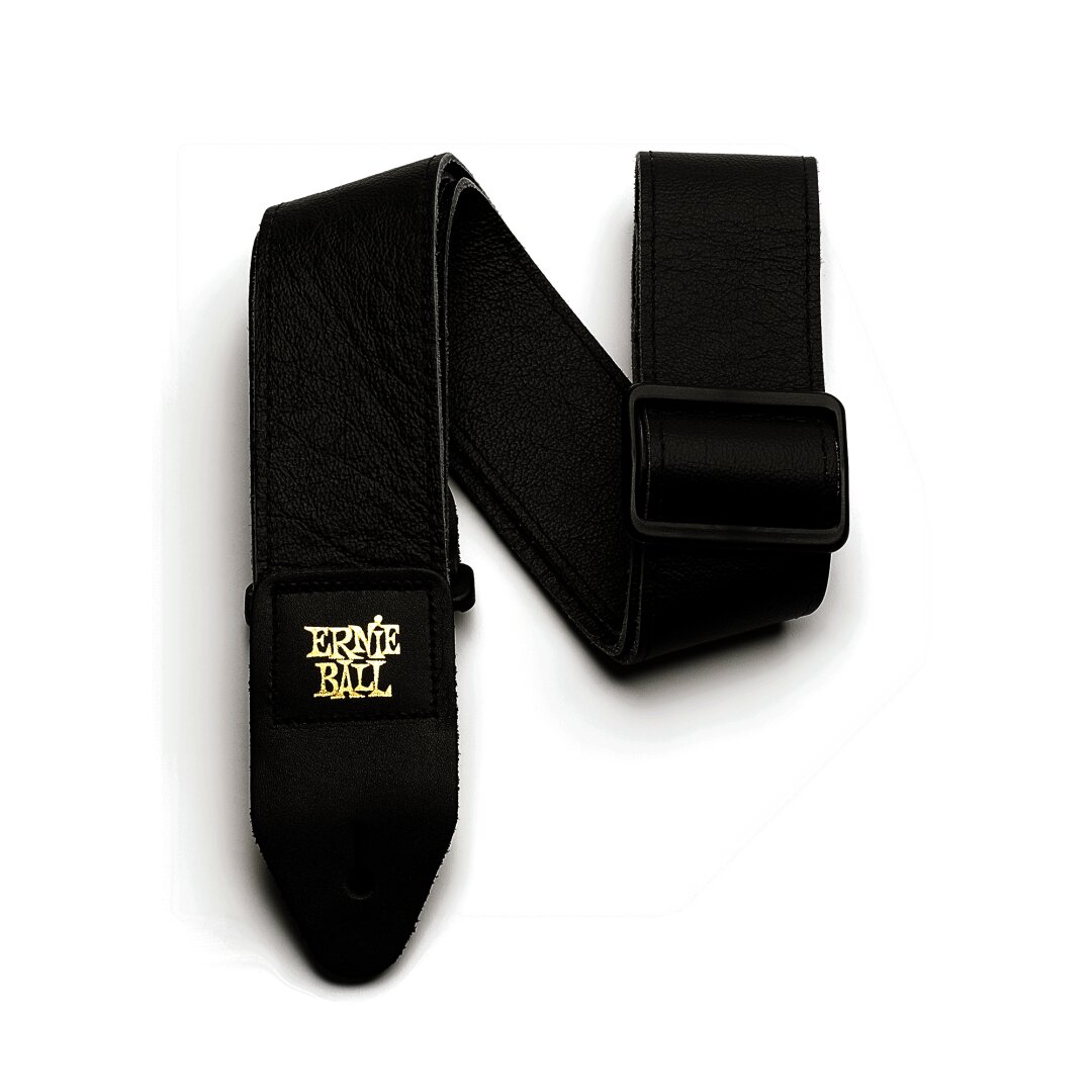 2" Tri-Glide Italian Leather Strap - Black