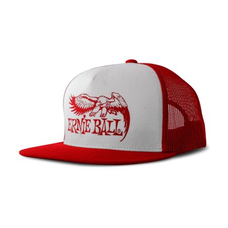 Red with White Front and Red Ernie Ball Eagle Logo Hat