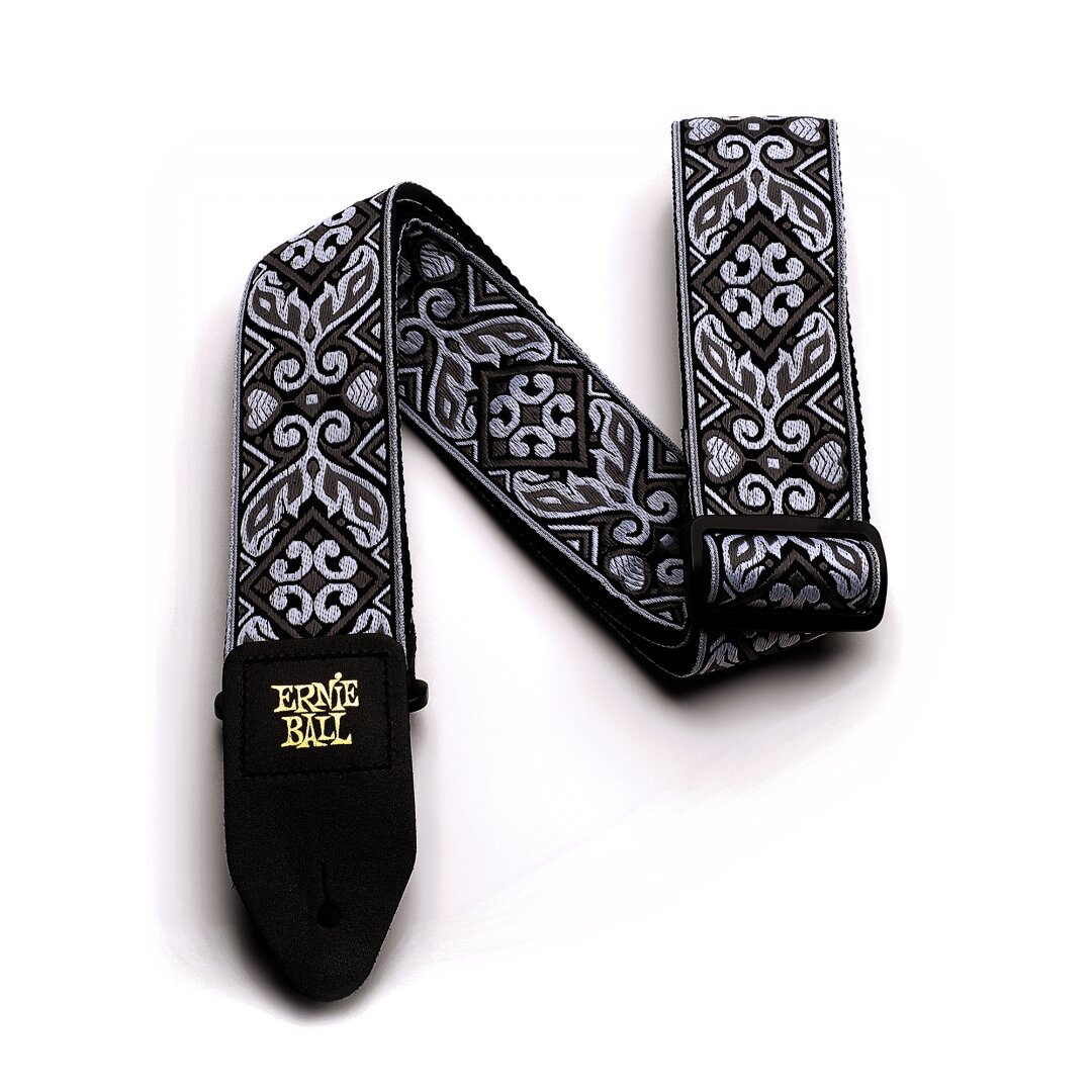Ernie Ball Tribal Silver Jacquard Strap