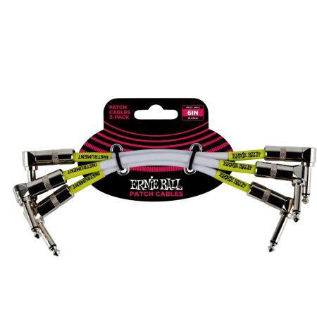 6" Angle / Angle Patch Cable 3-Pack - White