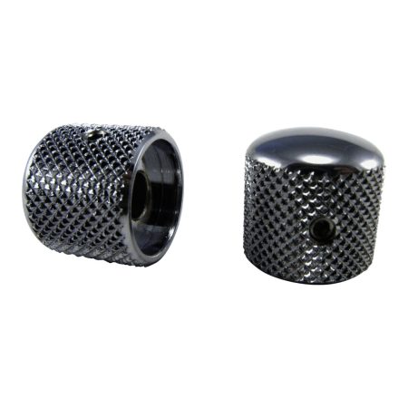 Tele-style Knobs Chrome Plated Brass Set of 2
