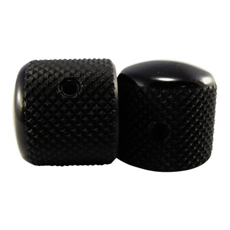 Tele-style Knobs Black Aluminum Set of 2