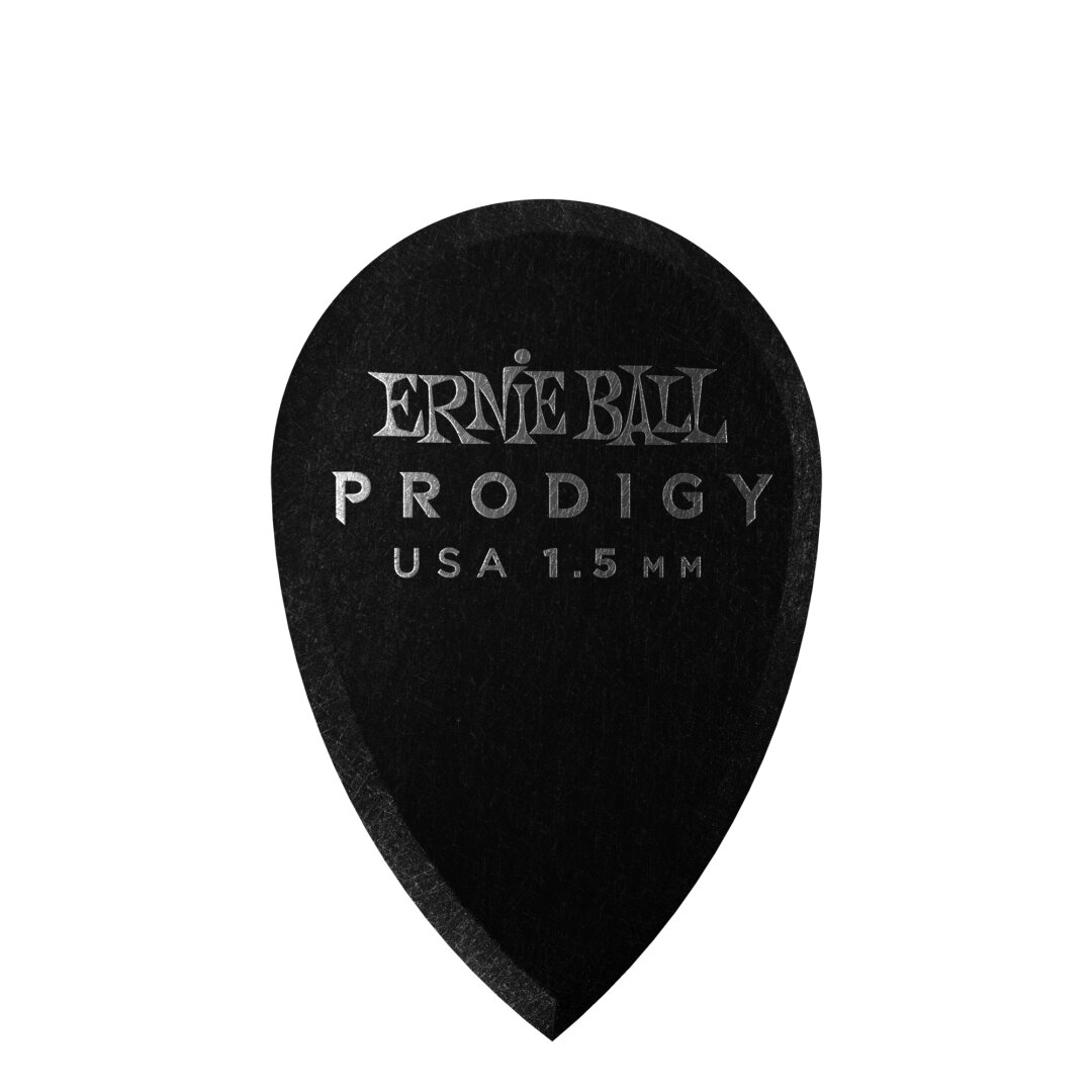 Ernie Ball 1.5mm Black Teardrop Prodigy Picks 6-pack
