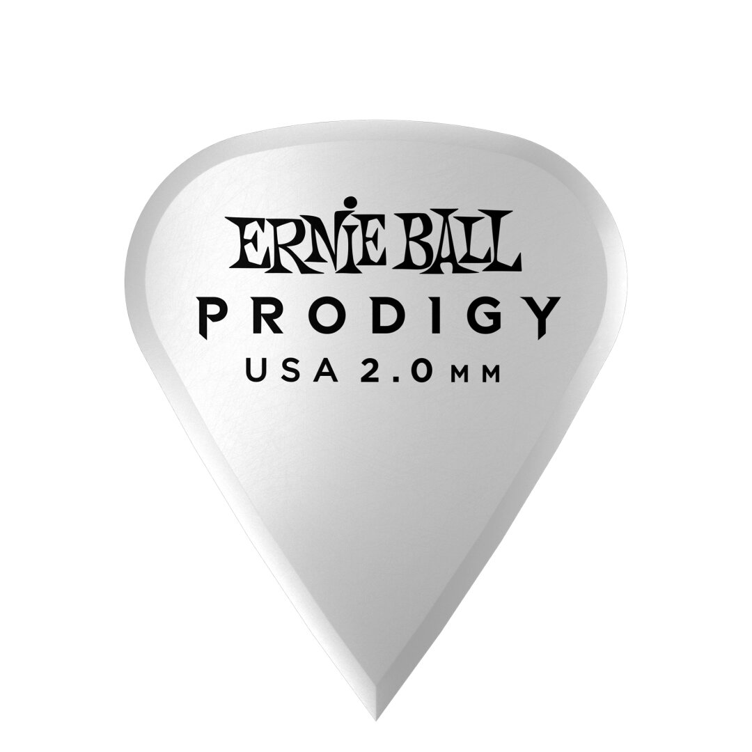 Ernie Ball 2.0mm White Sharp Prodigy Picks 6-pack