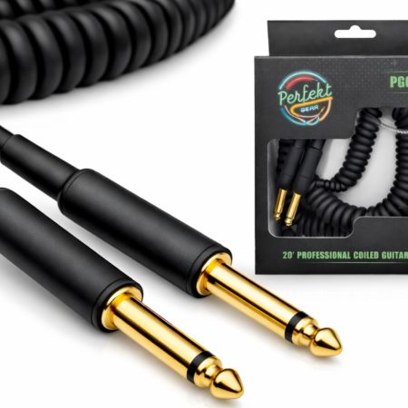 Perfekt Gear PGC20G 20' Gold Tip Heavy Coiled Instrument Cable