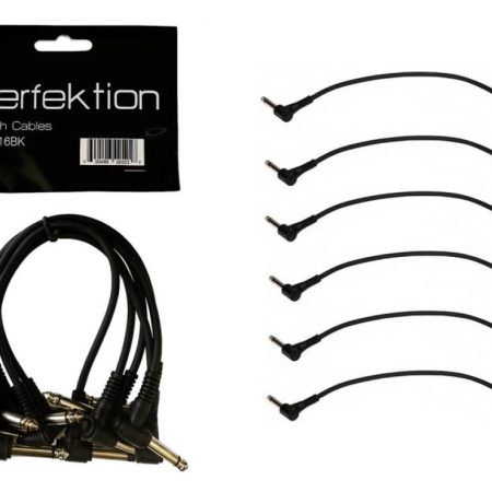 Perfektion PM-616BK 1ft Patch Cables- 6 Pack Black