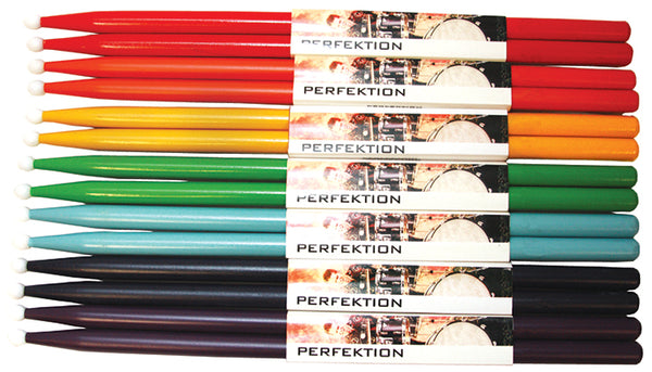 Perfektion Music Rainbow Drumstick Pack – 7Pr. 5B