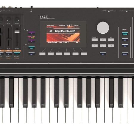 Kurzweil K2061 61-Key V.A.S.T. Synthesizer Workstation semi-weighted synth action with velocity and pressure (aftertouch) sensitive adjustable keys (Fatar TP/9) Mac OS X, Windows compatible