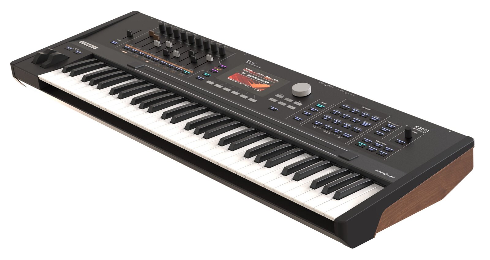 Kurzweil K2061 61-Key V.A.S.T. Synthesizer Workstation semi-weighted synth action with velocity and pressure (aftertouch) sensitive adjustable keys (Fatar TP/9) Mac OS X, Windows compatible - Image 4