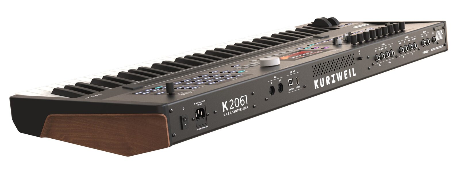 Kurzweil K2061 61-Key V.A.S.T. Synthesizer Workstation semi-weighted synth action with velocity and pressure (aftertouch) sensitive adjustable keys (Fatar TP/9) Mac OS X, Windows compatible - Image 5