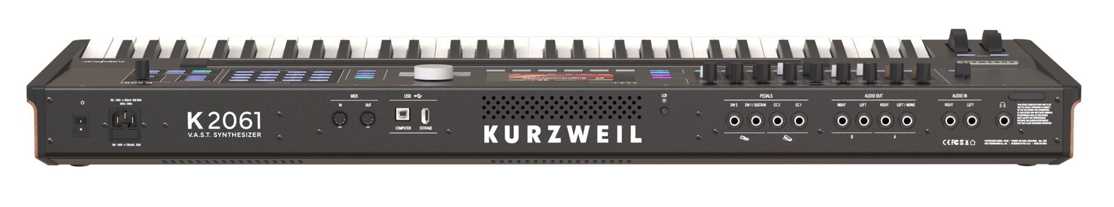 Kurzweil K2061 61-Key V.A.S.T. Synthesizer Workstation semi-weighted synth action with velocity and pressure (aftertouch) sensitive adjustable keys (Fatar TP/9) Mac OS X, Windows compatible - Image 7