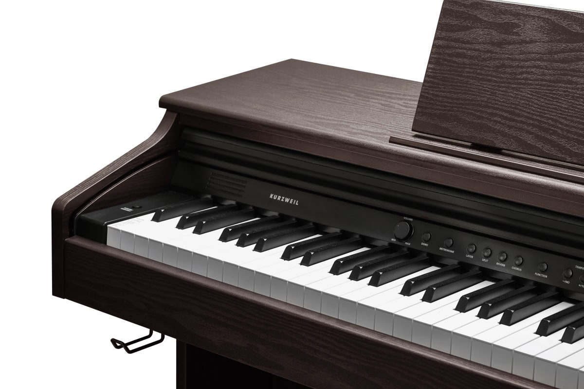 Kurzweil CUP E1 Home Digital Upright Piano | 88 Keys, Bluetooth+MIDI & USB Connectivity, Rosewood Finish - Image 3