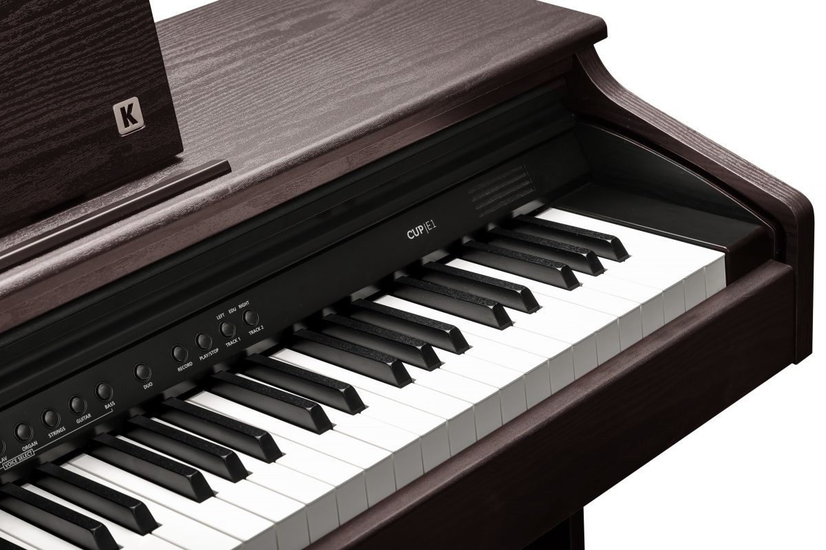 Kurzweil CUP E1 Home Digital Upright Piano | 88 Keys, Bluetooth+MIDI & USB Connectivity, Rosewood Finish - Image 5