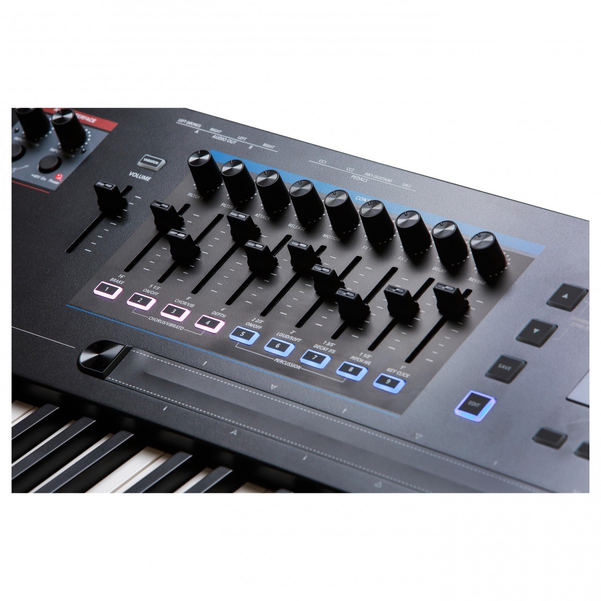 Kurzweil K2088 88-Key V.A.S.T. Synthesizer Workstation fully-weighted, hammer-action with velocity and pressure (aftertouch) sensitive adjustable keys (Fatar TP/40L) Mac OS X, Windows compatible - Image 7