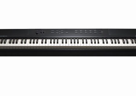 Kurzweil Ka E1 88-Key Weighted Hammer Action Digital Piano with 20 flagship Voices + Power Supply + Sustain Pedal (Black)